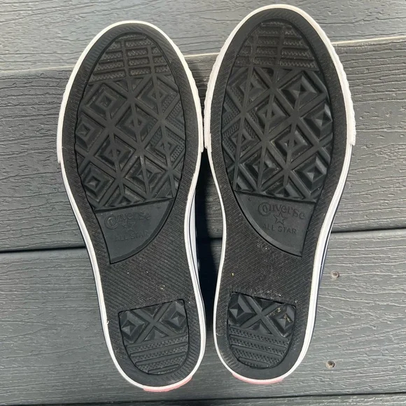 CONVERSE METALLIC BLUE SNEAKERS GIRLS SIZE 3 - Picture 9 of 11